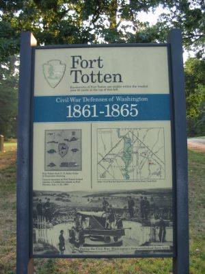 Fort Totten Marker. Click for full size. Fort Totten Marker image. Click for full size.
