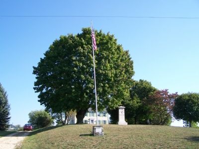 Flag Pole, Monument and Home image. Click for full size.