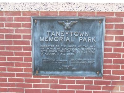 Taneytown Memorial Park Marker image. Click for full size.