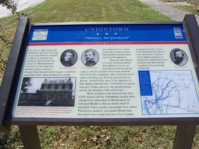 Uniontown "Patriotic, but paralyzed" Marker. Click for full size. Uniontown "Patriotic, but paralyzed" Marker image. Click for full size.