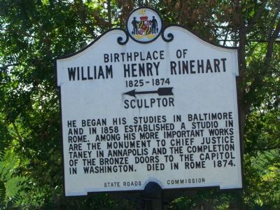 Birthplace of William Henry Rinehart 1825 - 1874 Sculptor Marker image. Click for full size.
