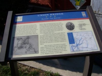 Union Bridge * * * Reynolds' Last Journey Marker image. Click for full size.