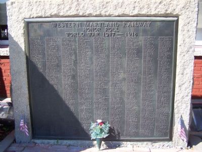 Western Maryland Railway Marker. Click for full size. Western Maryland Railway Marker image. Click for full size.