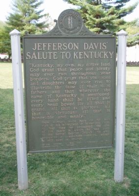 Jefferson Davis' Salute to Kentucky - Looking East. image. Click for full size.
