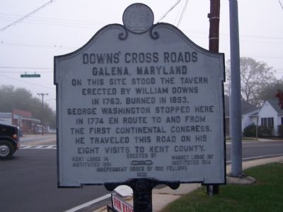 Downs' Cross Roads Galena, Maryland Marker image. Click for full size.