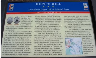 Hupp's Hill Marker. Click for more information. Hupp's Hill Marker image. Click for more information.