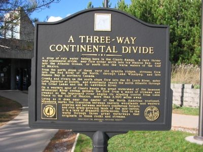 A Three-Way Continental Divide Marker. Click for full size. A Three-Way Continental Divide Marker image. Click for full size.