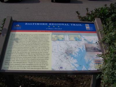 Baltimore Regional Trail A House Divided Marker image. Click for full size.