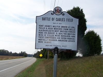 Battle of Caulk's Field Marker image. Click for full size.