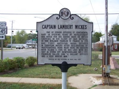 Captain Lambert Wickes Marker image. Click for full size.