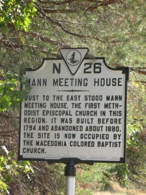 Mann Meeting House Marker image. Click for full size.