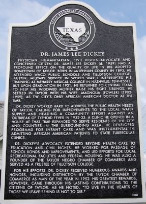 Dr. James Lee Dickey Marker image. Click for full size.