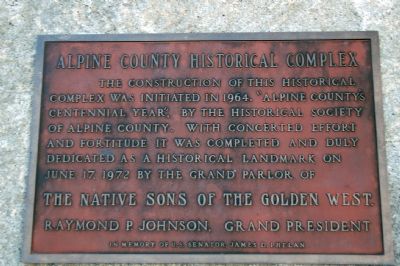 Alpine County Historical Complex Marker image. Click for full size.