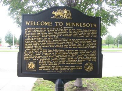 Welcome to Minnesota Marker Side image. Click for full size.