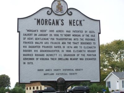 "Morgan's Neck" Face of Marker image. Click for full size.