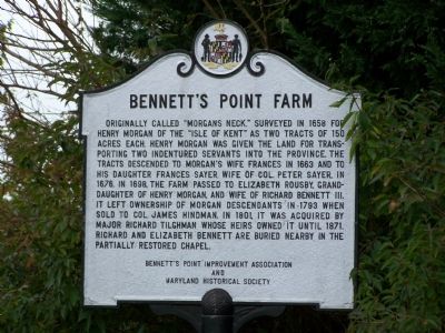 Bennett's Point Farm Marker image. Click for full size.