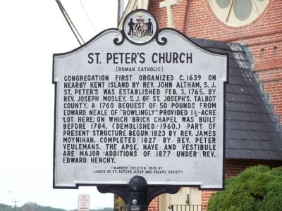 St. Peter's Church Marker. Click for full size. St. Peter's Church Marker image. Click for full size.