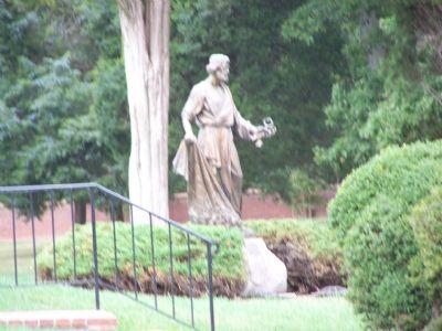 Statue of St. Peter in Churchyard.. Click for full size. Statue of St. Peter in Churchyard. image. Click for full size.
