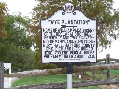 "Wye Plantation" Marker. Click for full size. "Wye Plantation" Marker image. Click for full size.