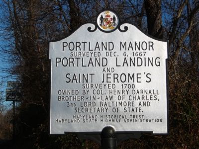 Portland Manor Marker image. Click for full size.