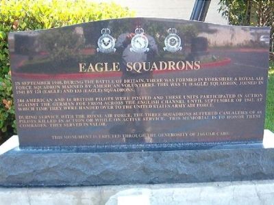 Eagle Squadrons Marker. Click for full size. Eagle Squadrons Marker image. Click for full size.
