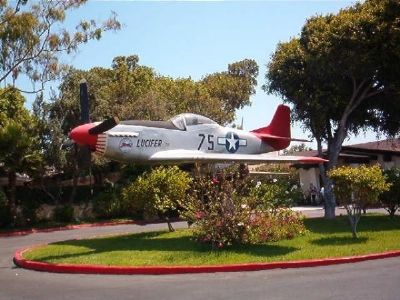 P-51 Mustang near Eagle Squadrons Marker image. Click for full size.