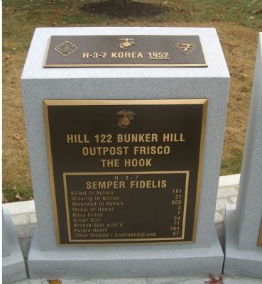 H-3-7 Korea <u>1952</u> Marker image. Click for full size.