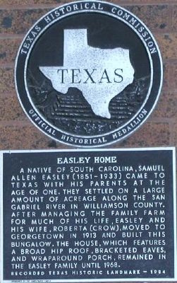Easley Home Marker image. Click for full size.