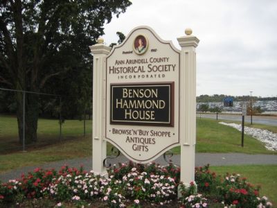 Sign for the Benson-Hammond House. Click for full size. Sign for the Benson-Hammond House image. Click for full size.