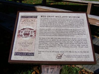 Wye Grist Mill and Museum Marker image. Click for full size.