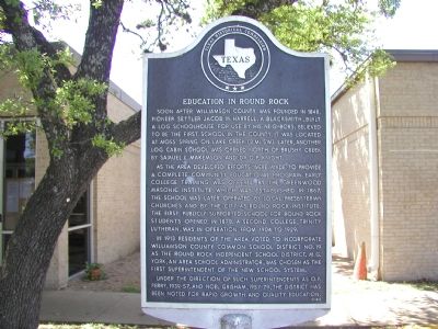 Education in Round Rock Marker. Click for full size. Education in Round Rock Marker image. Click for full size.