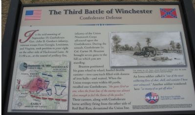 The Third Battle of Winchester Marker image. Click for full size.