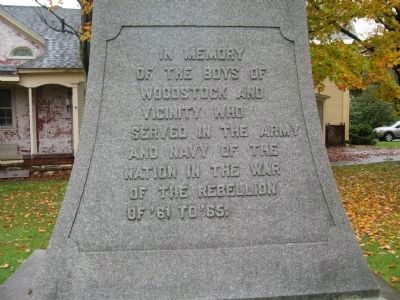 Woodstock Civil War Memorial. Click for full size. Woodstock Civil War Memorial image. Click for full size.