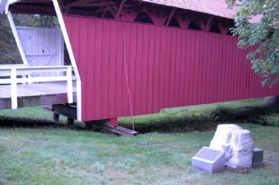 Cutler - Donahoe Covered Bridge - 1870 Marker. Click for full size. Cutler - Donahoe Covered Bridge - 1870 Marker image. Click for full size.