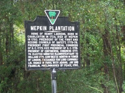 Mepkin Plantation Marker. Click for full size. Mepkin Plantation Marker image. Click for full size.