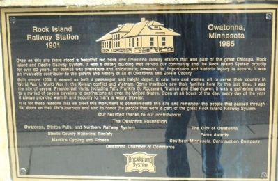Rock Island Railway Station 1901 Marker. Click for full size. Rock Island Railway Station 1901 Marker image. Click for full size.
