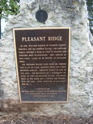 Pleasant Ridge Marker. Click for full size. Pleasant Ridge Marker image. Click for full size.