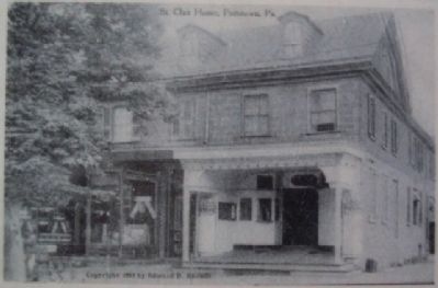 Postcard of St. Clair Mansion on Marker image. Click for full size.