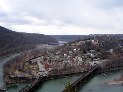 Harpers Ferry from Maryland Heights image. Click for full size.