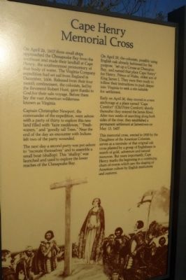 "Cape Henry Memorial Cross" image. Click for full size.
