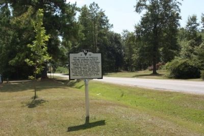 Village of Pineville Marker, as seen looking south along Matilda Circle Rd. (State Road 8-204) image. Click for full size.