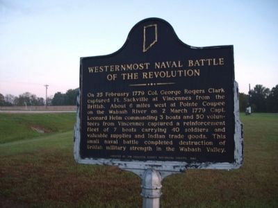 Side A - - Westernmost Naval Battle of the Revolution Marker image. Click for full size.