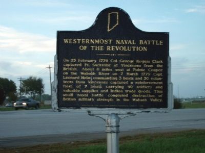 Side B - - Westernmost Naval Battle of the Revolution Marker image. Click for full size.