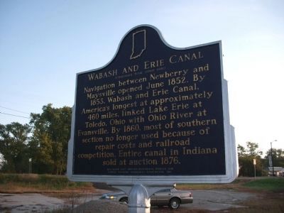 Side B - - Wabash and Erie Canal Marker image. Click for full size.