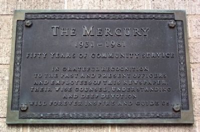The Mercury 1931-1981 Marker image. Click for full size.