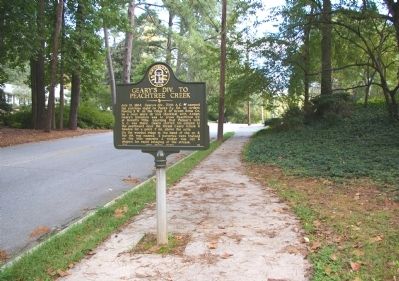 Geary’s Div. to Peachtree Creek Marker. Click for full size. Geary’s Div. to Peachtree Creek Marker image. Click for full size.