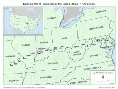 Mean Center of Population for the United States. Click for full size. Mean Center of Population for the United States image. Click for full size.