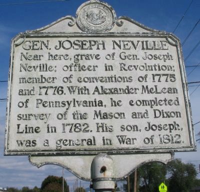 Gen. Joseph Neville Side. Click for full size. Gen. Joseph Neville Side image. Click for full size.
