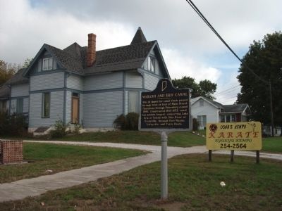 Wide North East View - - Wabash and Erie Canal Marker. Click for full size. Wide North East View - - Wabash and Erie Canal Marker image. Click for full size.