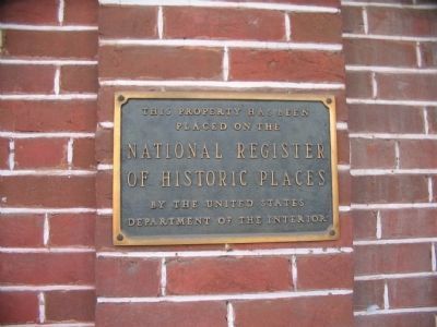 National Register Plaque. Click for full size. National Register Plaque image. Click for full size.